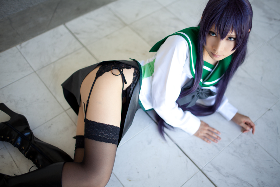 [Cosplay] 2013.04.09 游戏美女丝袜套图 Sexy Saeko Busujima
